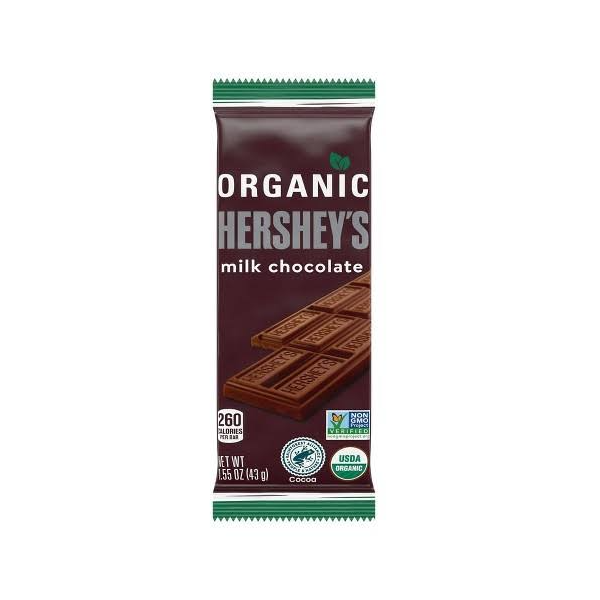 HERSHEY: Organic Milk Chocolate Candy Bar, 1.55 oz