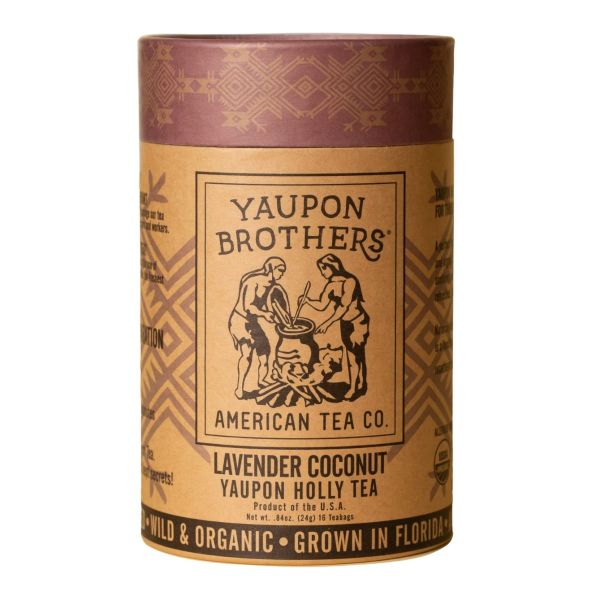 YAUPON BROTHERS AMERICAN TEA: Lavender Coconut Tea, 24 gm