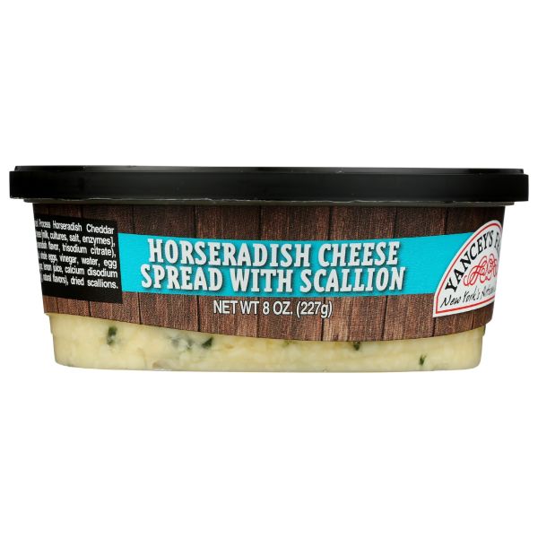 YANCEYS FANCY: Horseradish With Scallion Cheese Spread, 8 oz
