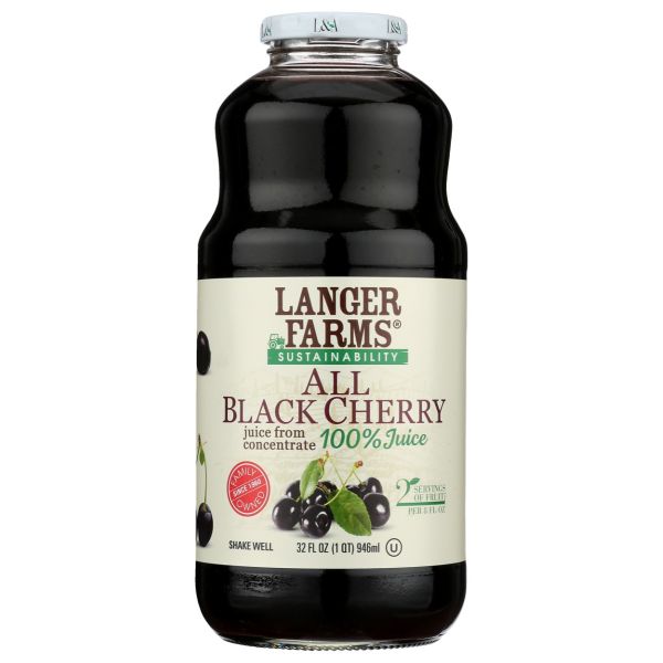 L & A JUICE: All Black Cherry Juice, 32 fo
