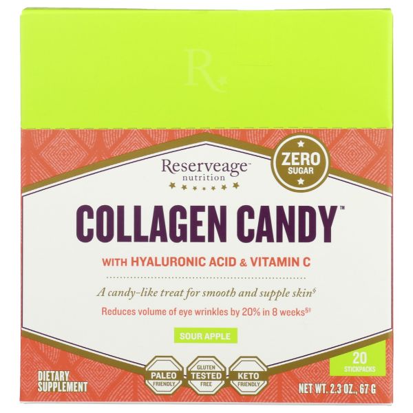 RESERVEAGE: Collagen Candy Sour Apple, 20 ea
