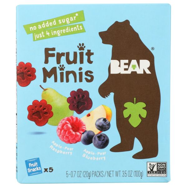 BEAR YOYO: Raspberry and Blueberry Fruit Minis, 3.5 oz