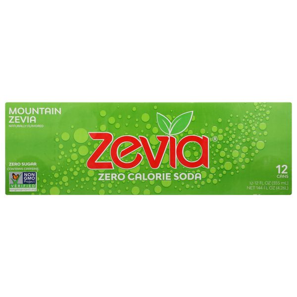 ZEVIA: Zero Calorie Mountain Zevia Soda, 144 fo