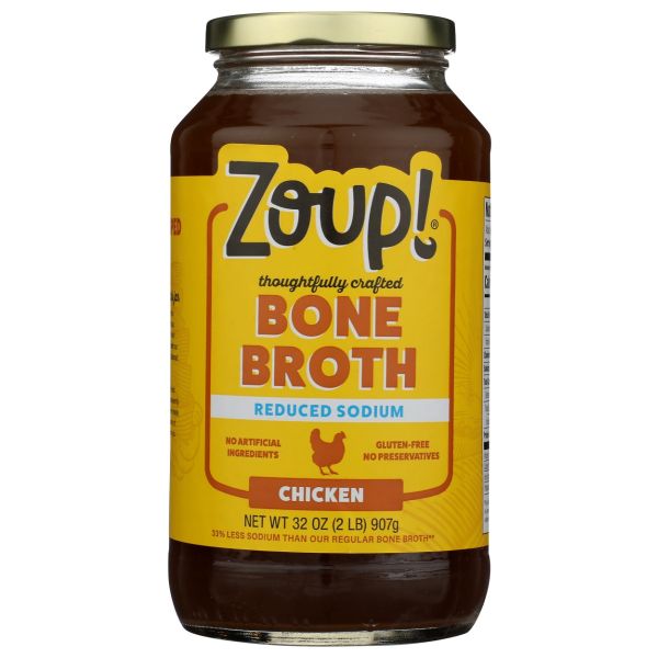 ZOUP GOOD REALLY: Reduced Sodium Chicken Bone Broth, 32 oz