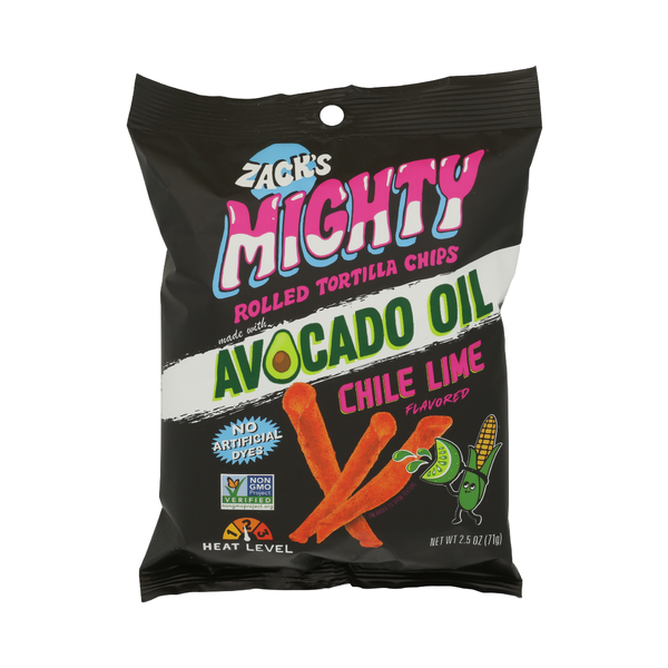 ZACKS MIGHTY: Chile Lime Rolled Tortilla Chips, 2.5 oz