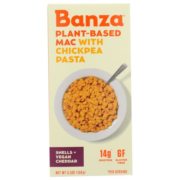 BANZA: Plant Based Shells and Vegan Cheddar, 5.5 oz