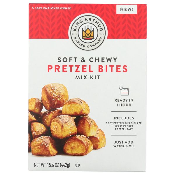 KING ARTHUR: Soft and Chewy Pretzel Bites Mix Kit, 15.6 oz