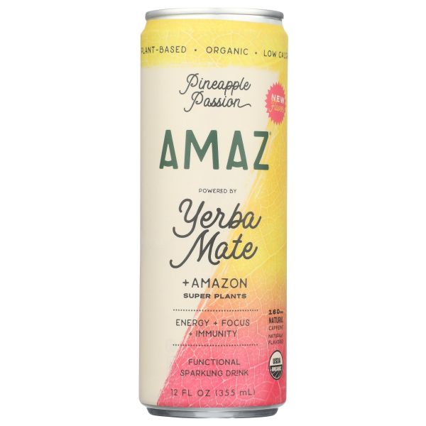 AMAZ: Yerba Mate Pineapple Passion Functional Drink, 12 fo